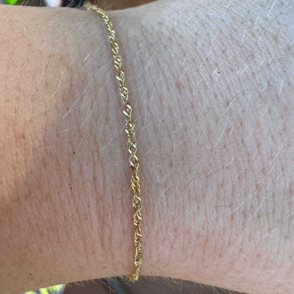Vintage  solid 10k yellow gold bracelet - Picture 2 of 14
